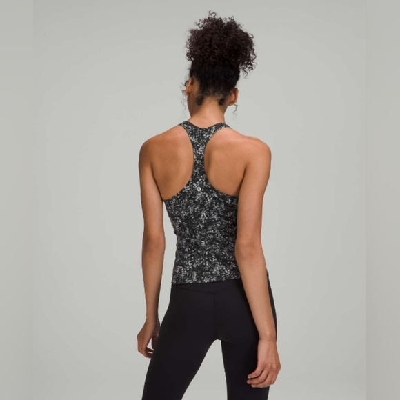 Lululemon Cool Racerback Tank Top Shorter Length Blossom Overlay sz 10 - Picture 1 of 6